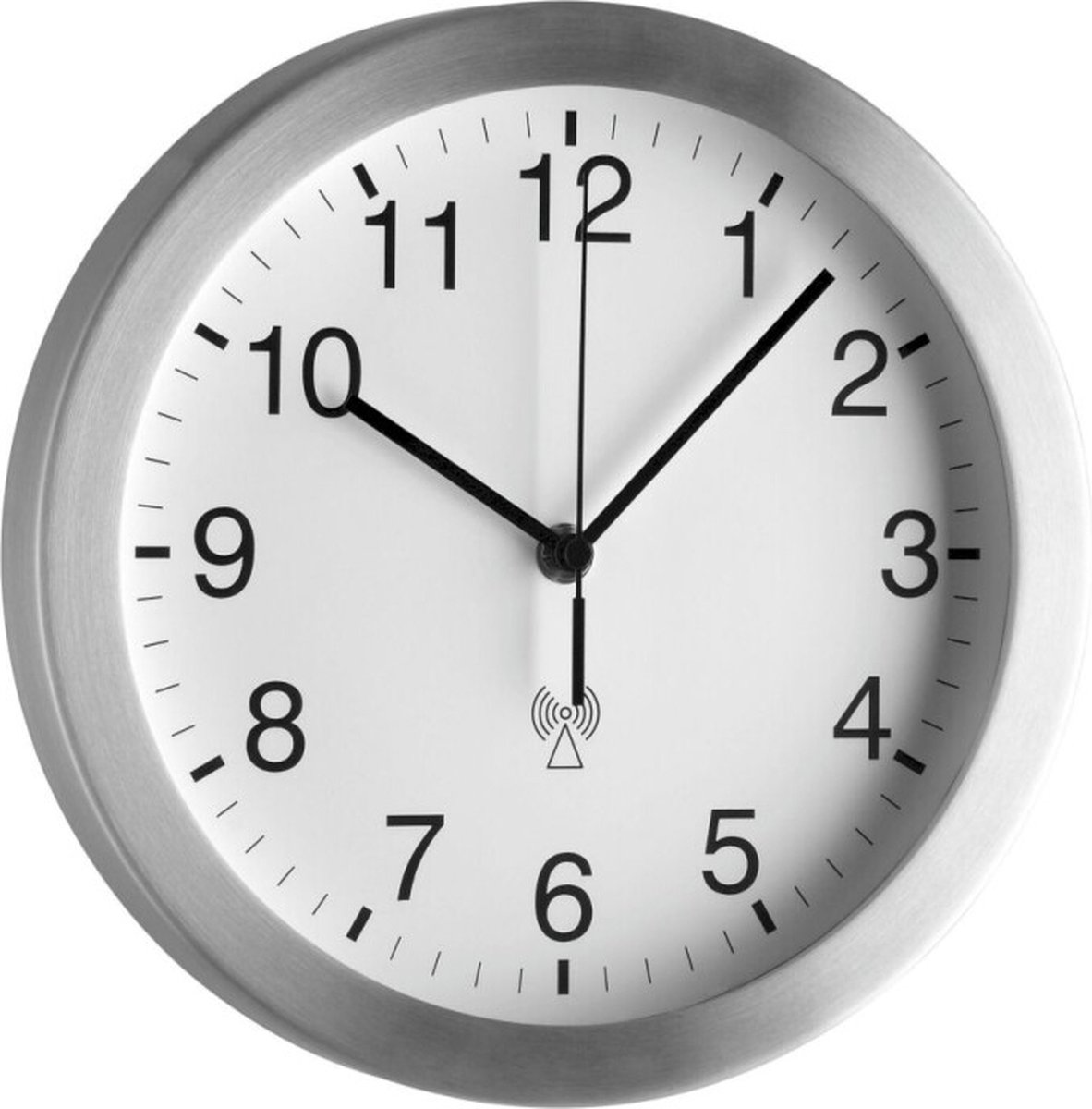 TFA Dostmann 98.1091.02 DCF Väggklocka 25 cm x 25 cm x 25 cm x 40 mm Aluminium (matt)