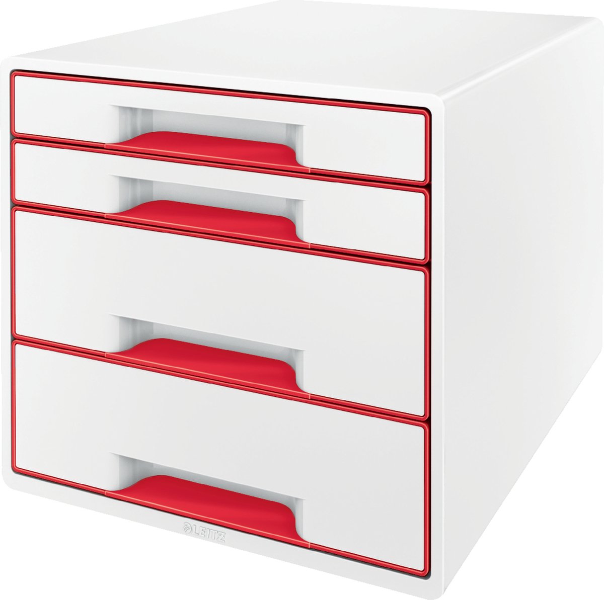 Leitz Skuffekabinet Desk Cube WOW 4-skuffer Rød