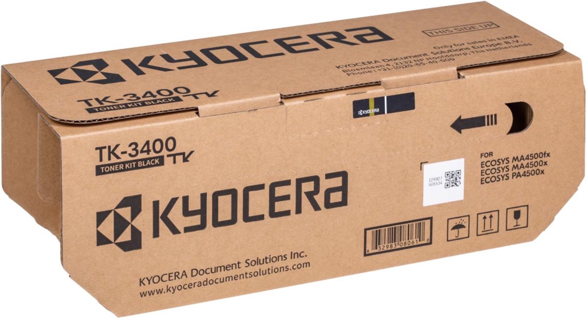 Kyocera Toner TK-3400 Original Enkel enhet Svart 12500 sidor 1T0C0Y0NL0