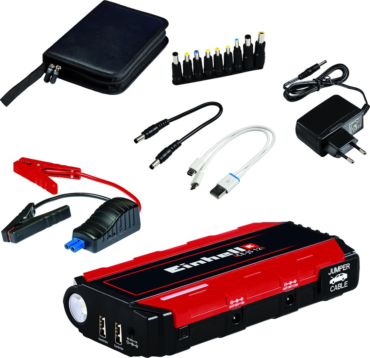 Einhell Starthjälpsystem CE-JS 12 1091521 Startström (12 V): 200 A USB-uttag 2x, Indikatornivå