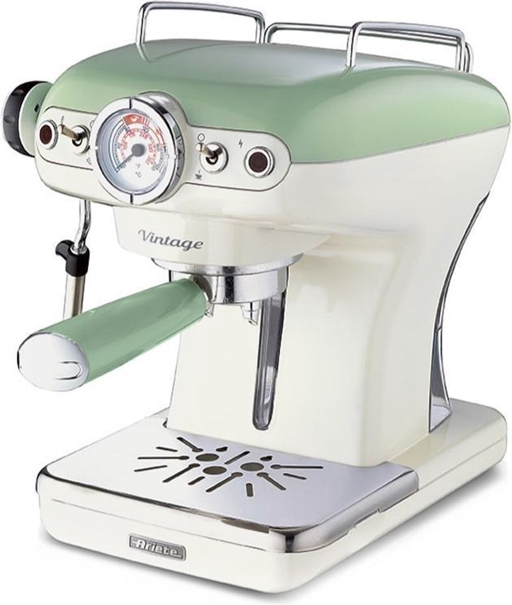 Ariete 1389 Vintage - coffee machine with cappuccinatore - 15 bar - green