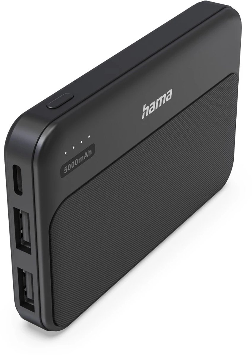 Hama Powerbank 5000 mAh Fast Charge LiPo Antracit