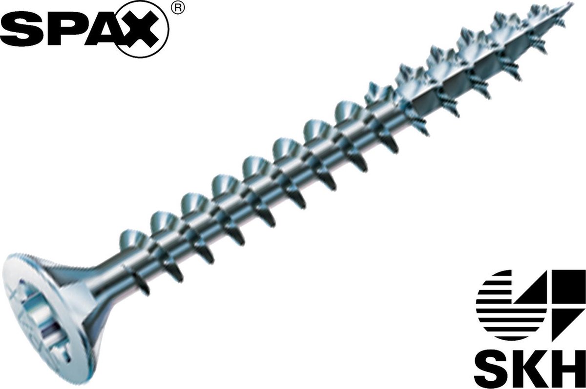 SPAX 0197000400503 R 88091 Senkkopf T-STAR TG Träskruv 4 mm 50 mm T-STAR plus 88091 Rostfritt stål A2 200 st