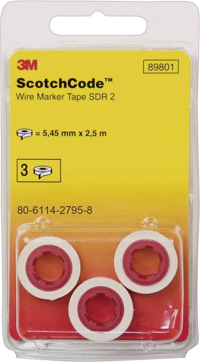 3M 80-6114-2804-8 Tryckt klistermarkör Tryck L3, L2, L1, N, PE SDR-SYM