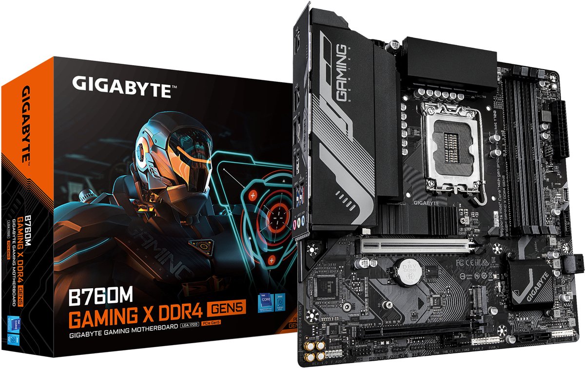 GIGABYTE B760M GAMING X DDR4 GEN5 Bundkort - Intel B760 - Intel LGA1700 - DDR4 RAM - Micro-ATX