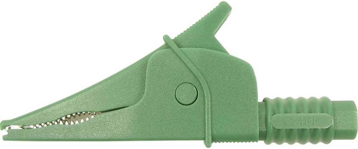 Cliff Croc Clip Säkerhets-krokodilklämma Stiftanslutning 4 mm CAT III 1000 V Grön