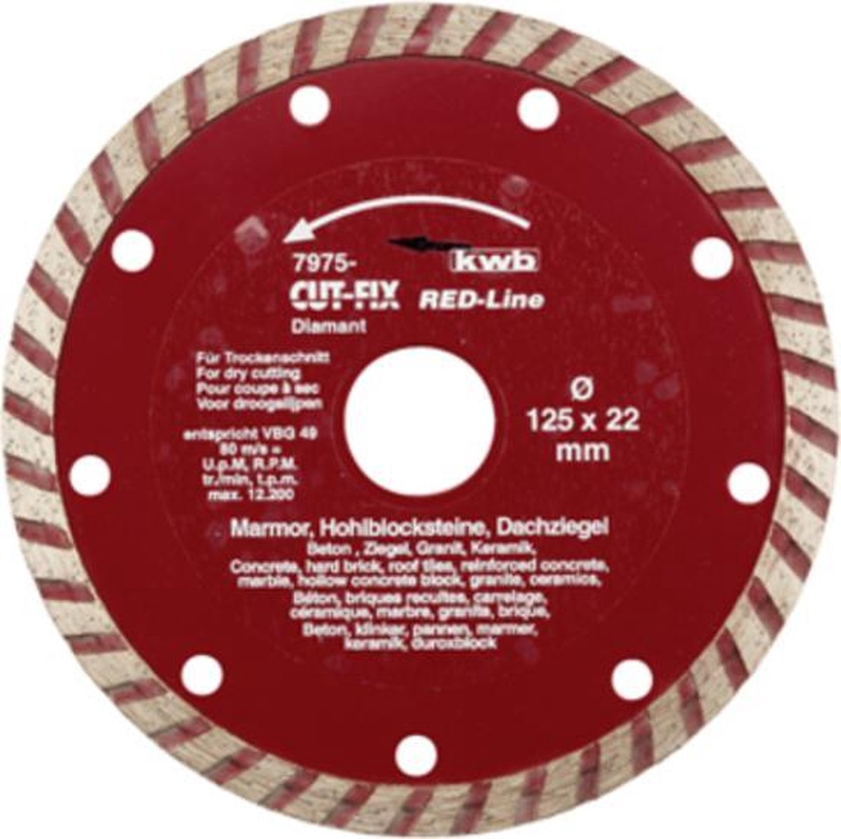 kwb 797540 Diamantkapskiva Diameter 125 mm 1 st