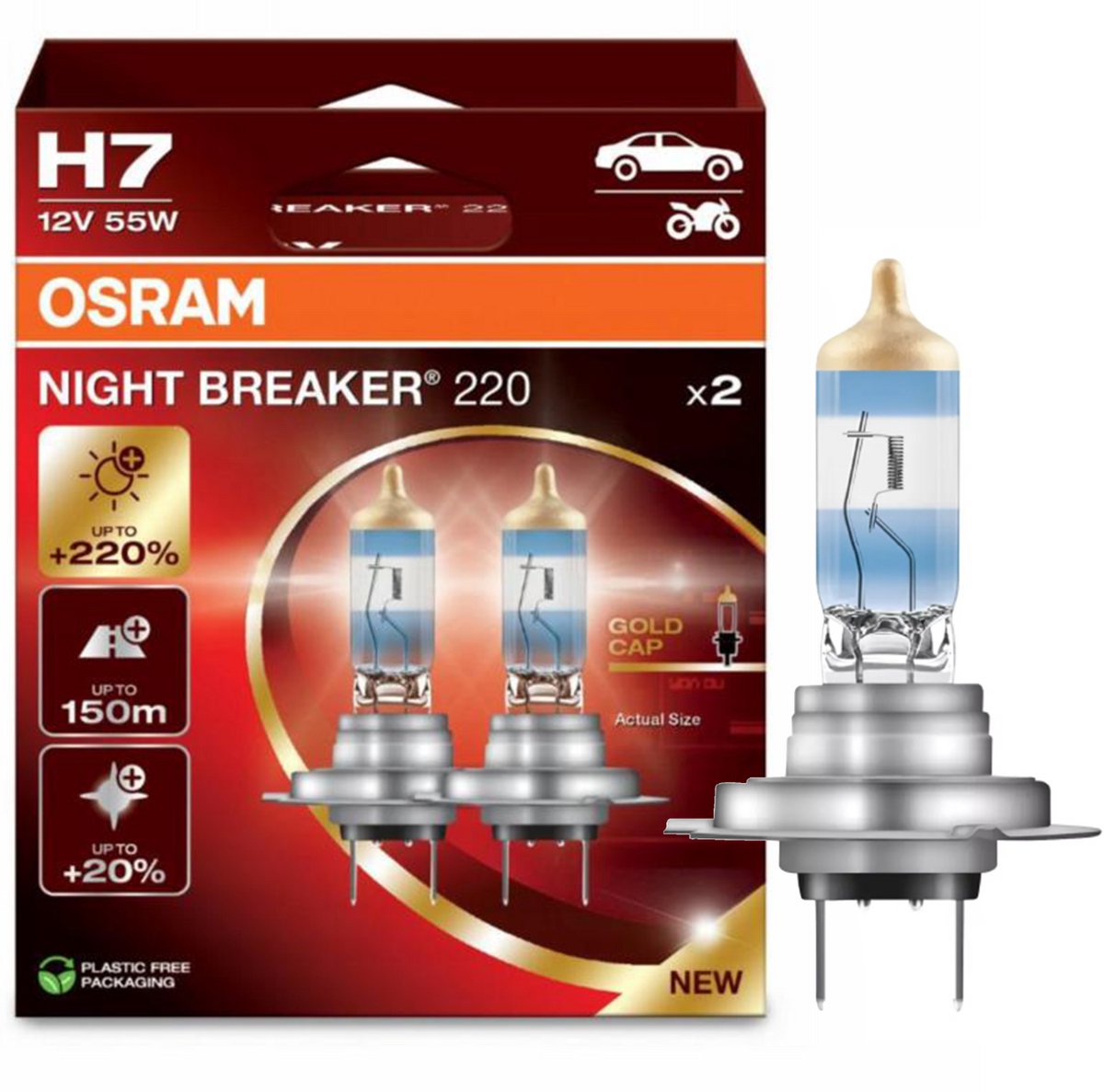 Osram Automotive 64210NB220-2HB Halogenlampa Night Breaker