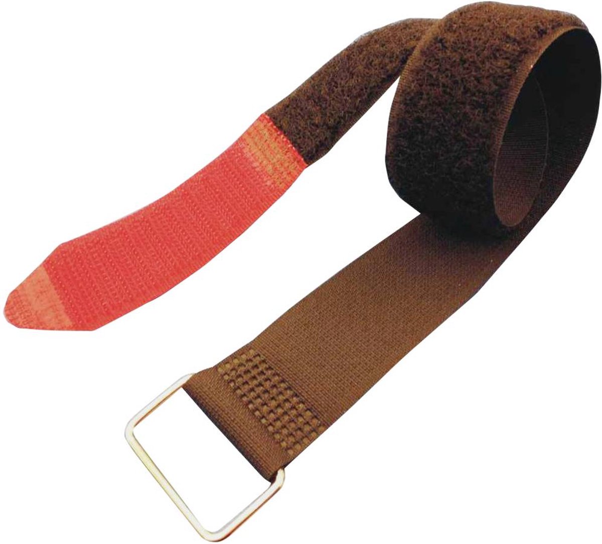 FASTECH® F101-50-1060M Kardborreband med bälte Statisk del och fleecedel (L x B) 1060 mm x 50 mm Svart, Röd 1 st