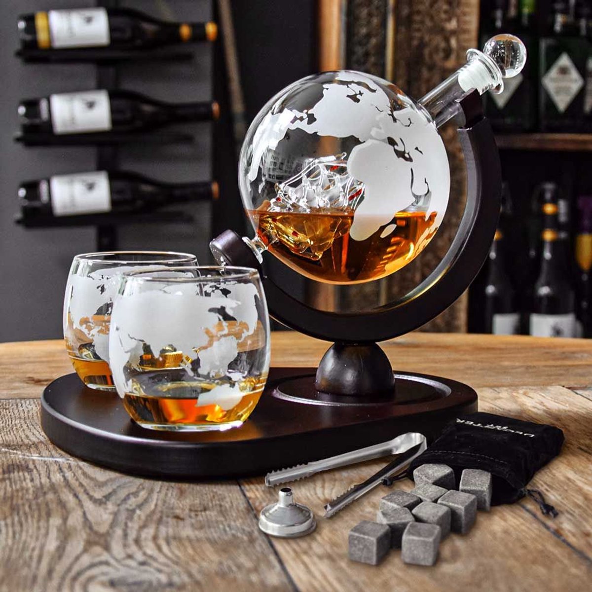 Mikamax Deluxe Globe Decanter Set