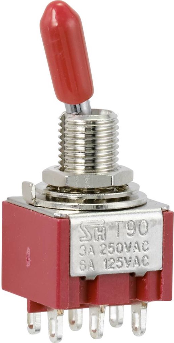 TRU COMPONENTS TC-9353996 Vippströmbrytare 250 V/AC 3 A 2x På/På låsande 1 st
