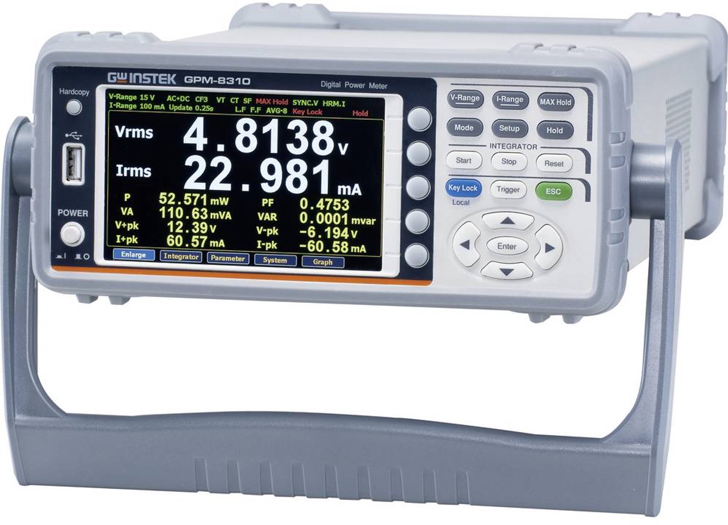 GW Instek GPM-8310 Nätverksanalysator 1-polig Grafisk display