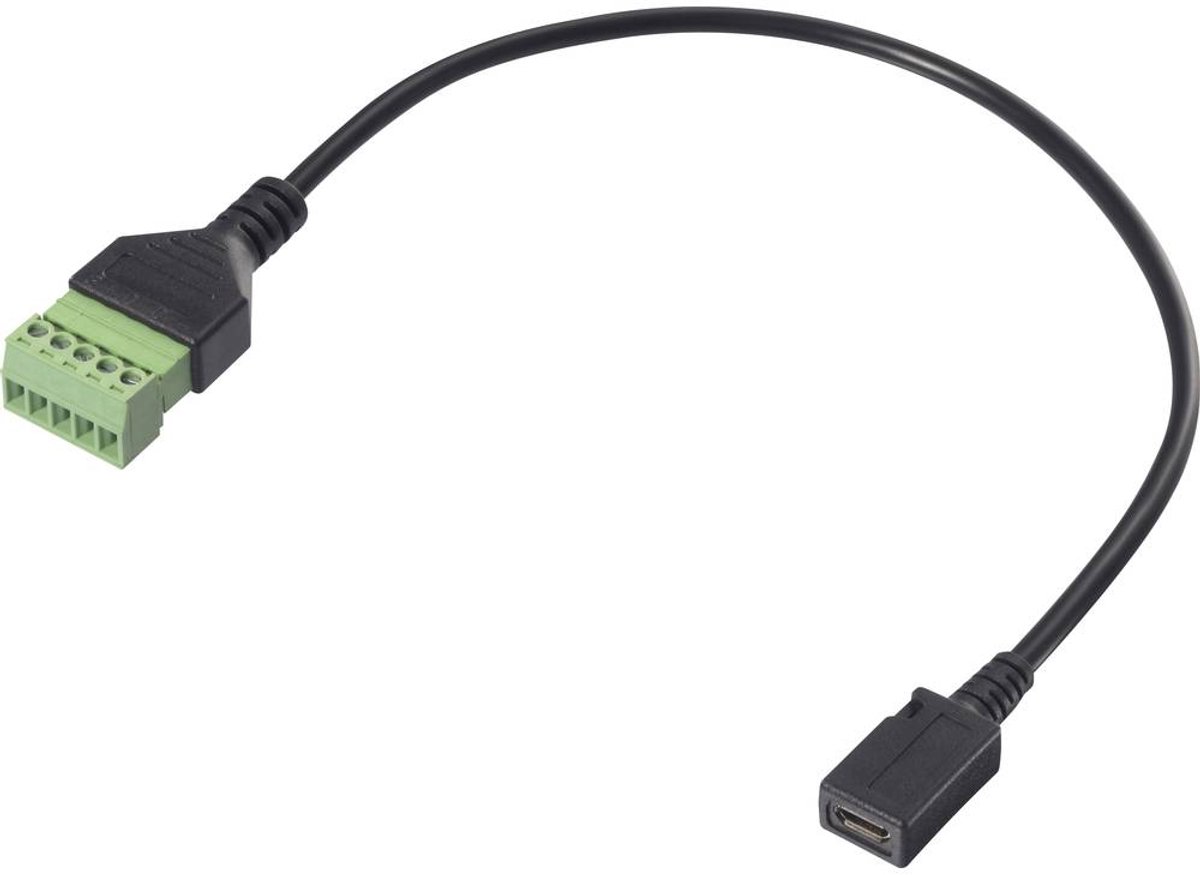 Renkforce USB 2.0 Adapterkabel [1x USB 2.0 Micro-B hona - 1x Klämanslutningar] RF-6443958 30 cm PVC-mantel