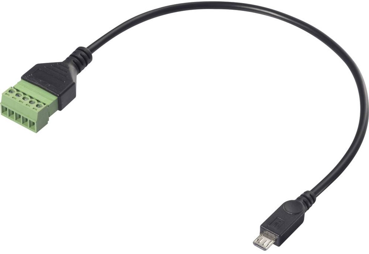 Renkforce USB 2.0 Adapterkabel [1x USB 2.0 Micro-B hane - 1x Klämanslutningar] RF-6443956 30 cm PVC-mantel