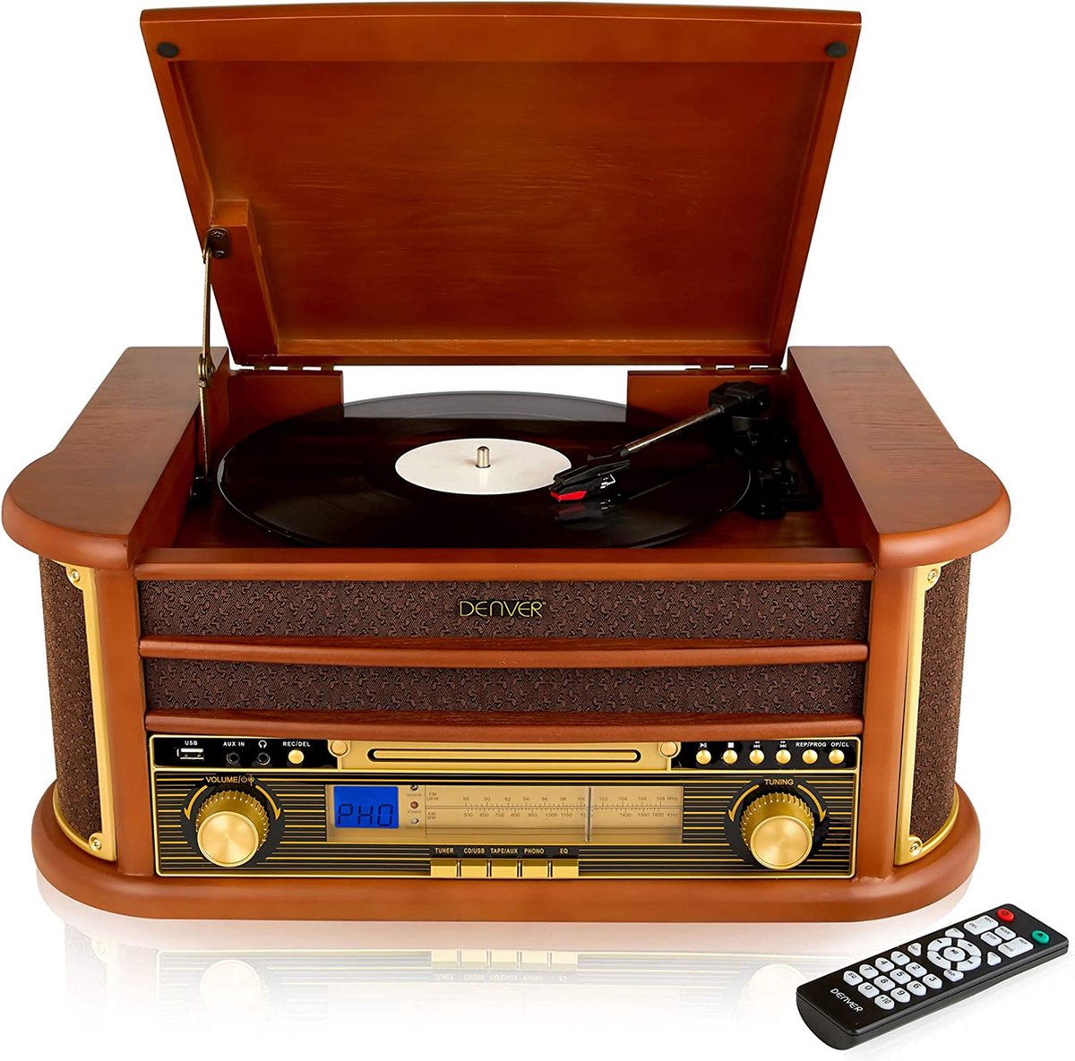 Denver MCR-50 MUSICCENTER USB-skivspelare Trä, Natur