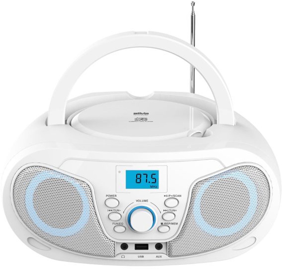 CD-radio Silva Schneider MPC 25.4 USB weiß Vit