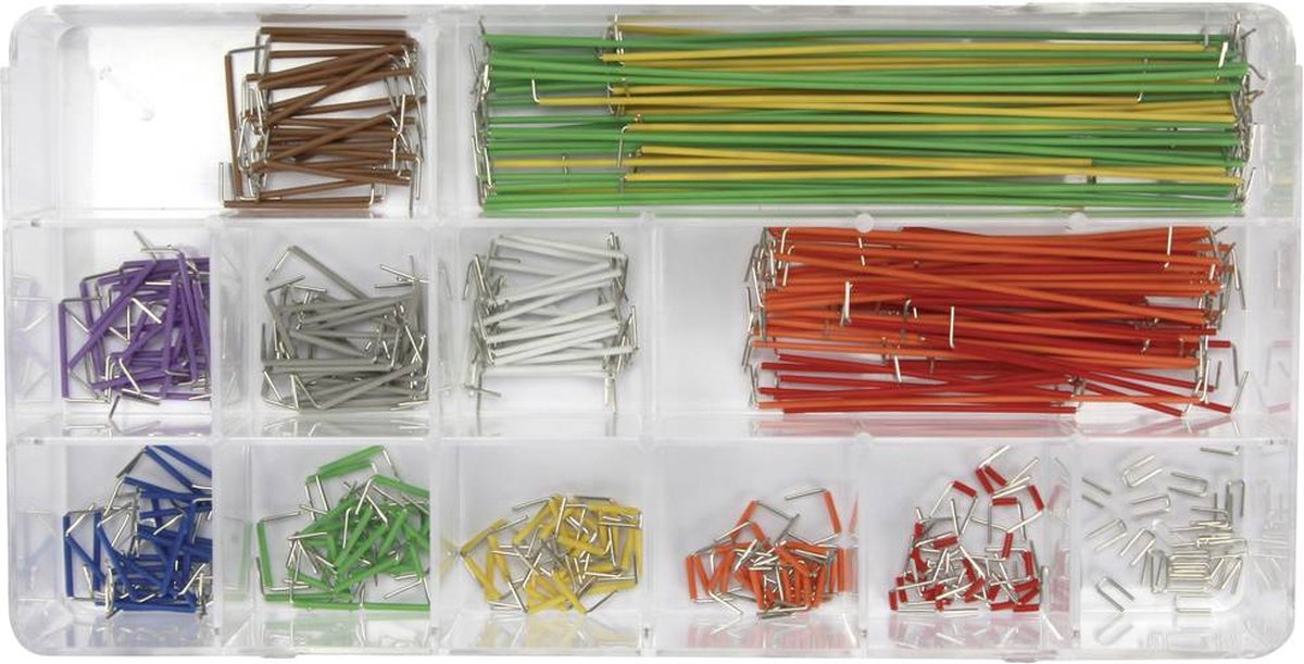 Velleman WJW351 Labsladd-Set Röd, Orange, Gul, Grön, Blå, Grå, Vit