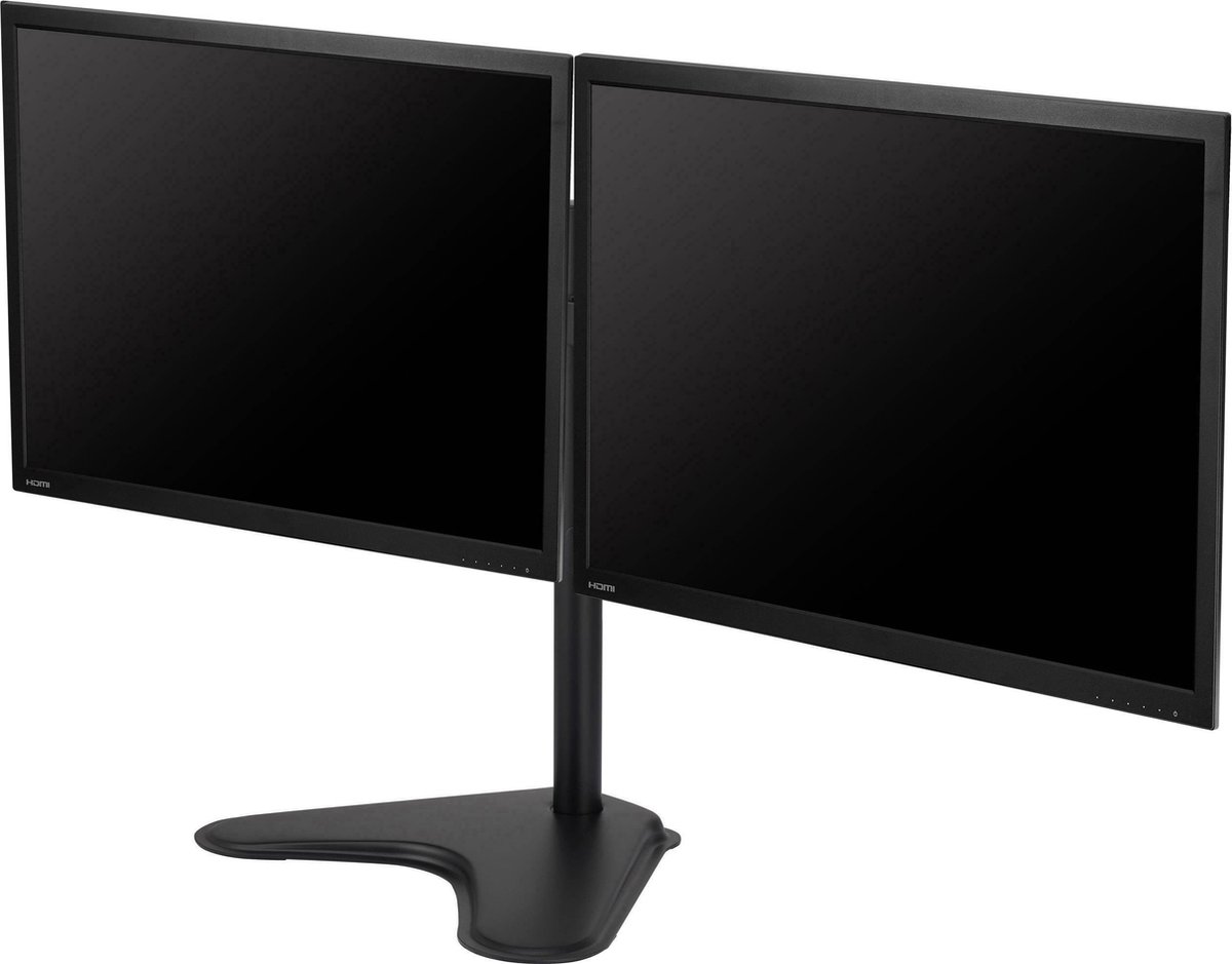 SpeaKa Professional SP-6644612 Secundus Monitorfot 2 Skärm(ar) 33,0 cm (13) - 81,3 cm (32) Svart Tiltbar, Svängbar, Roterbar