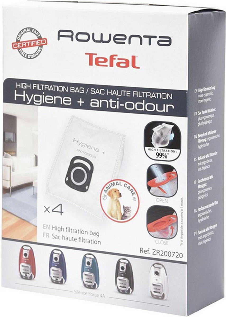 Rowenta Hygiene + Anti-odour bags ZR 200720 - 4 pcs