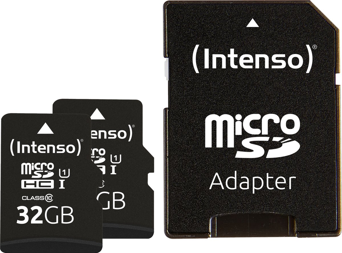 Intenso 32GB SDHC Premium double pack microSDHC-Kort Box 32 UHS-I, Class 10
