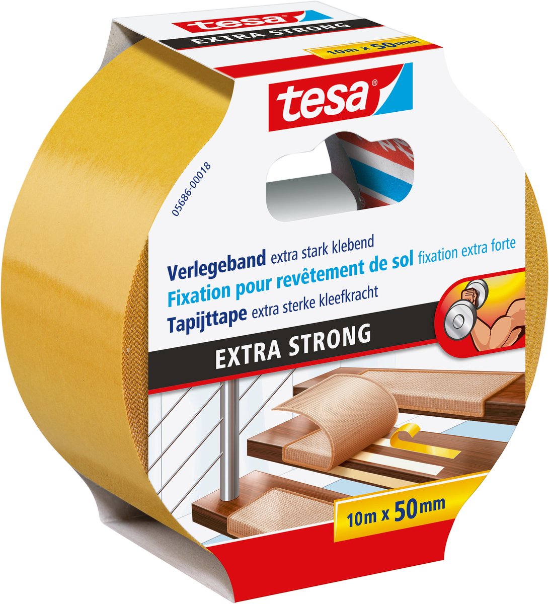 tesa EXTRA STRONG 05686-00018-11 Maskeringstejp Orange (L x B) 10 m x 50 mm 1 st