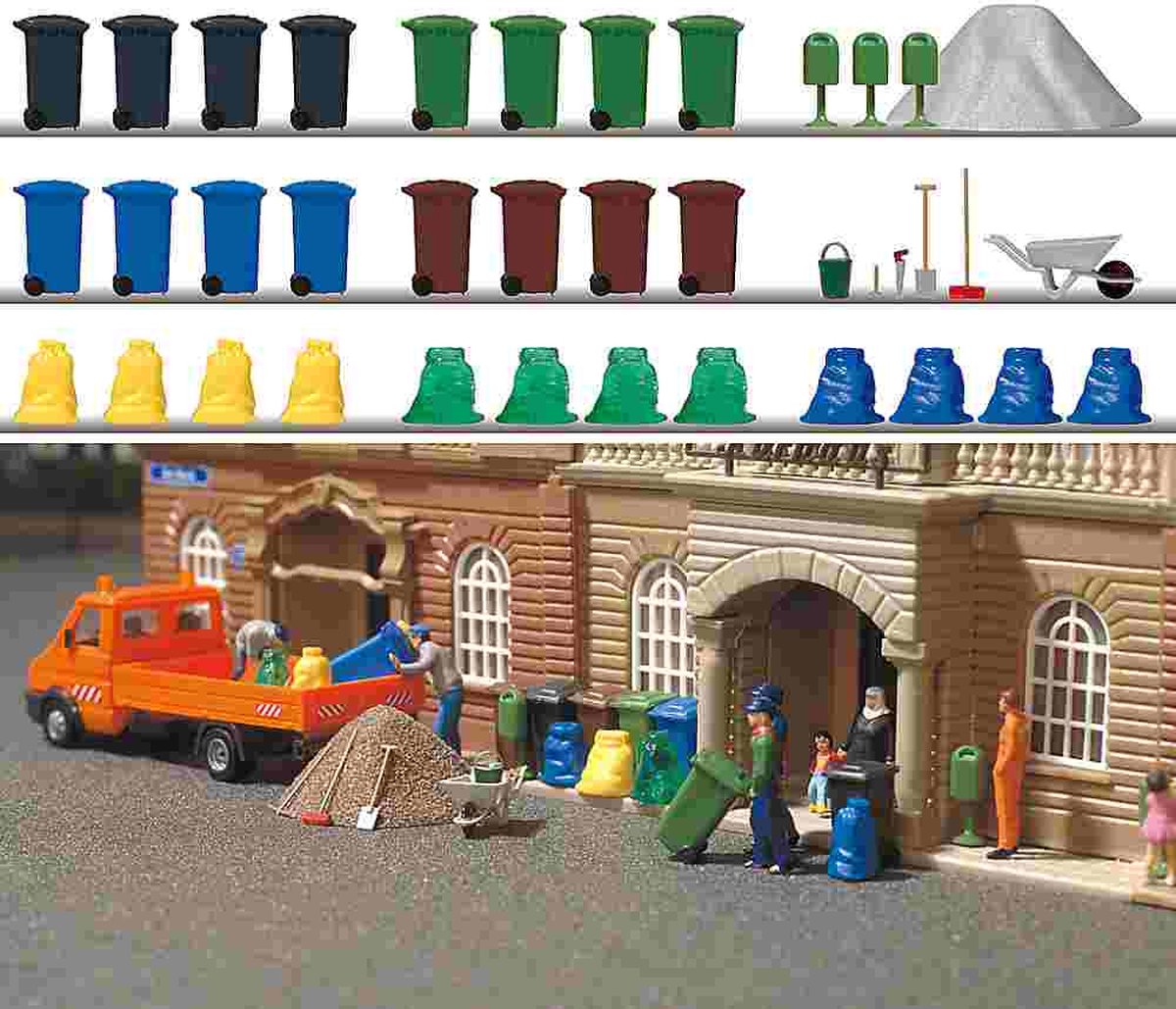 Busch BU 1136 H0 avfall set Plastmodell
