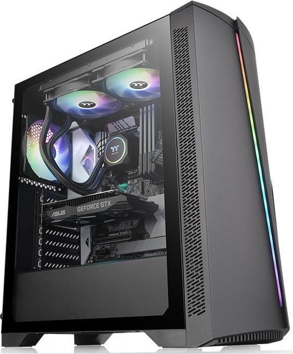 Thermaltake Gehäuse H350 TG RGB - Kabinet - Tower - Sort