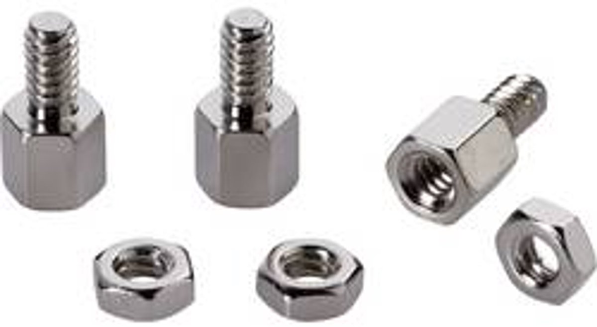 Renkforce RF-4547338 RF-4945665 D-SUB anslutningsskruvar Silver 20 st