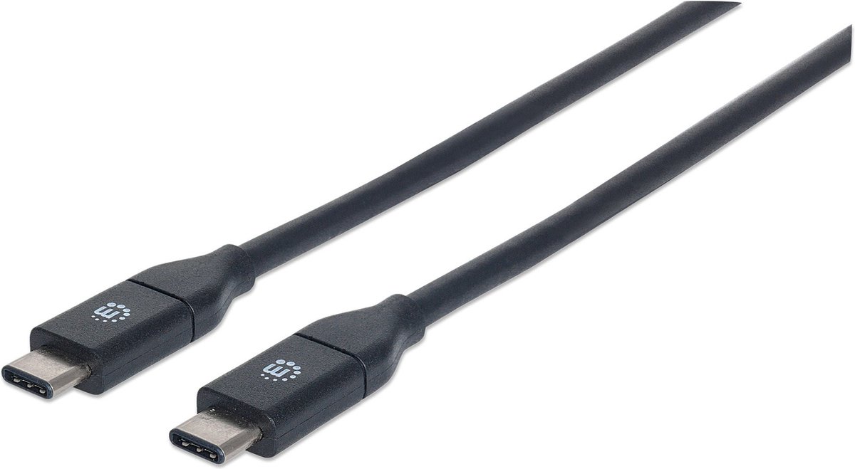 Manhattan USB-kabel USB 3.2 Gen2 USB-C®-kontakt, USB-C®-kontakt 0.50 m Svart 354899