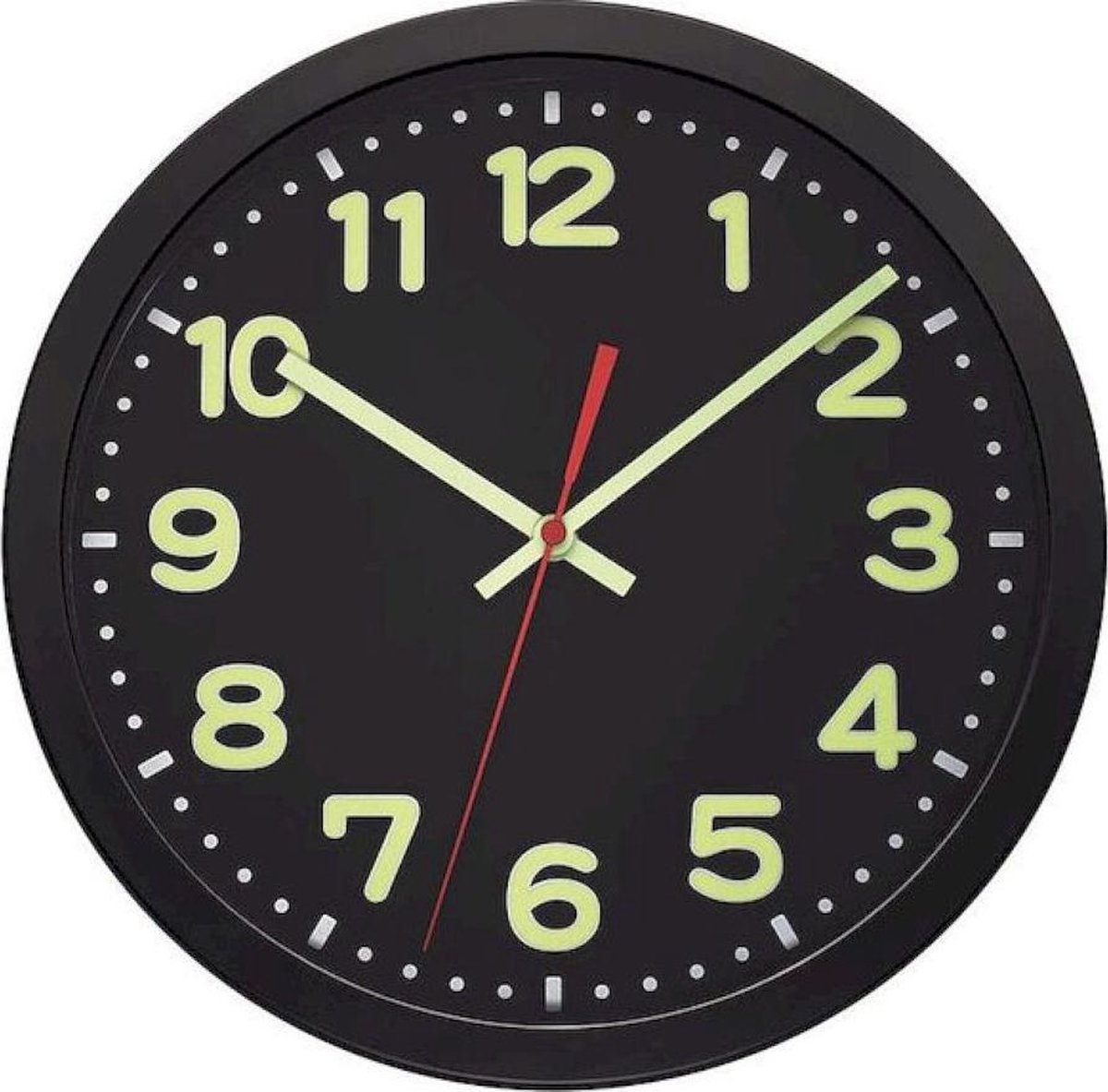 EUROTIME 53861-05 DCF Väggklocka 30 cm x 30 cm x 30 cm x 50 mm Svart