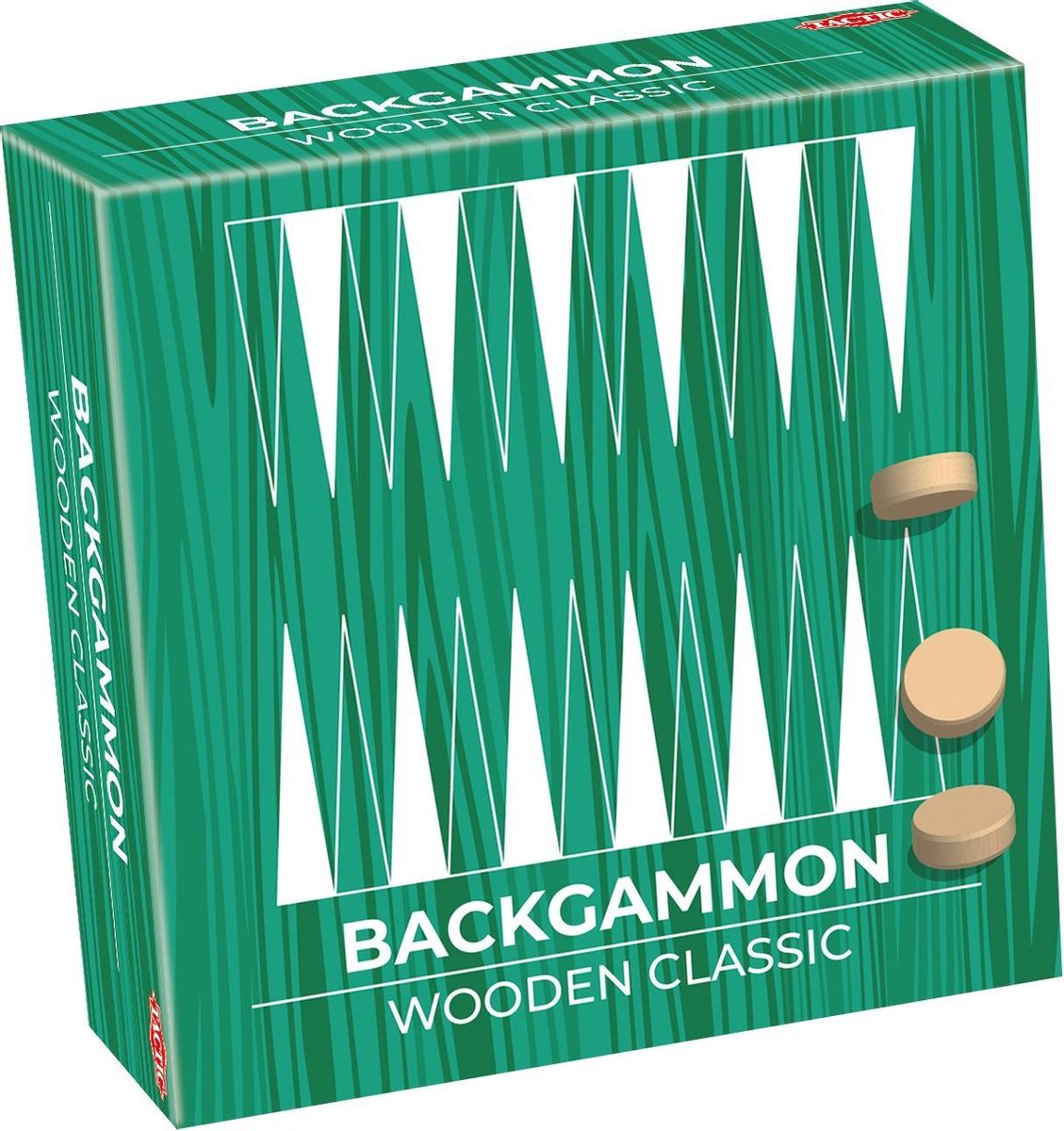 Tactic Classic Backgammon - small wooden (Dansk)