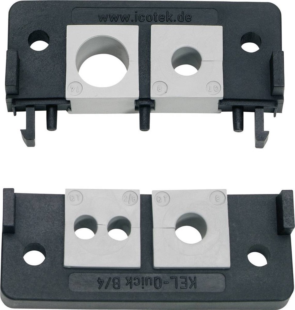 Icotek KEL-Quick B4 Kabelinföringslist Polyamid Svart 1 st