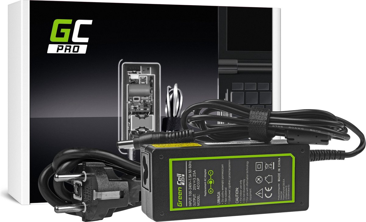 Green Cell GC-AD33P Laptop nätadapter 65 W 20 V 3.25 A