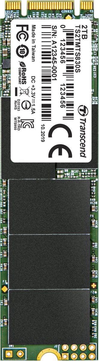 Transcend 830S SSD - 2TB - SATA-600 - M.2 2280