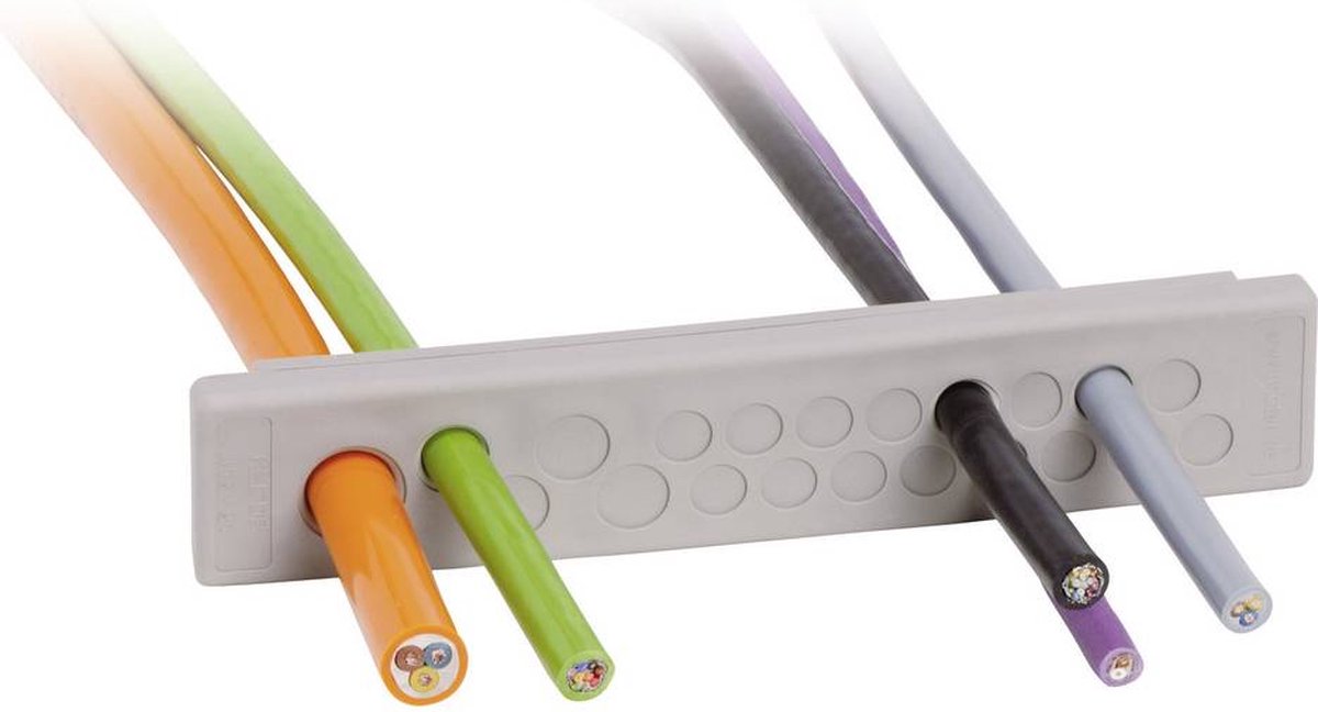 Icotek KEL-DP-E 46/9 Kabelgenomföringsplatta Kläm-Ø (max.) 12.1 mm Elastomer Grå 1 st