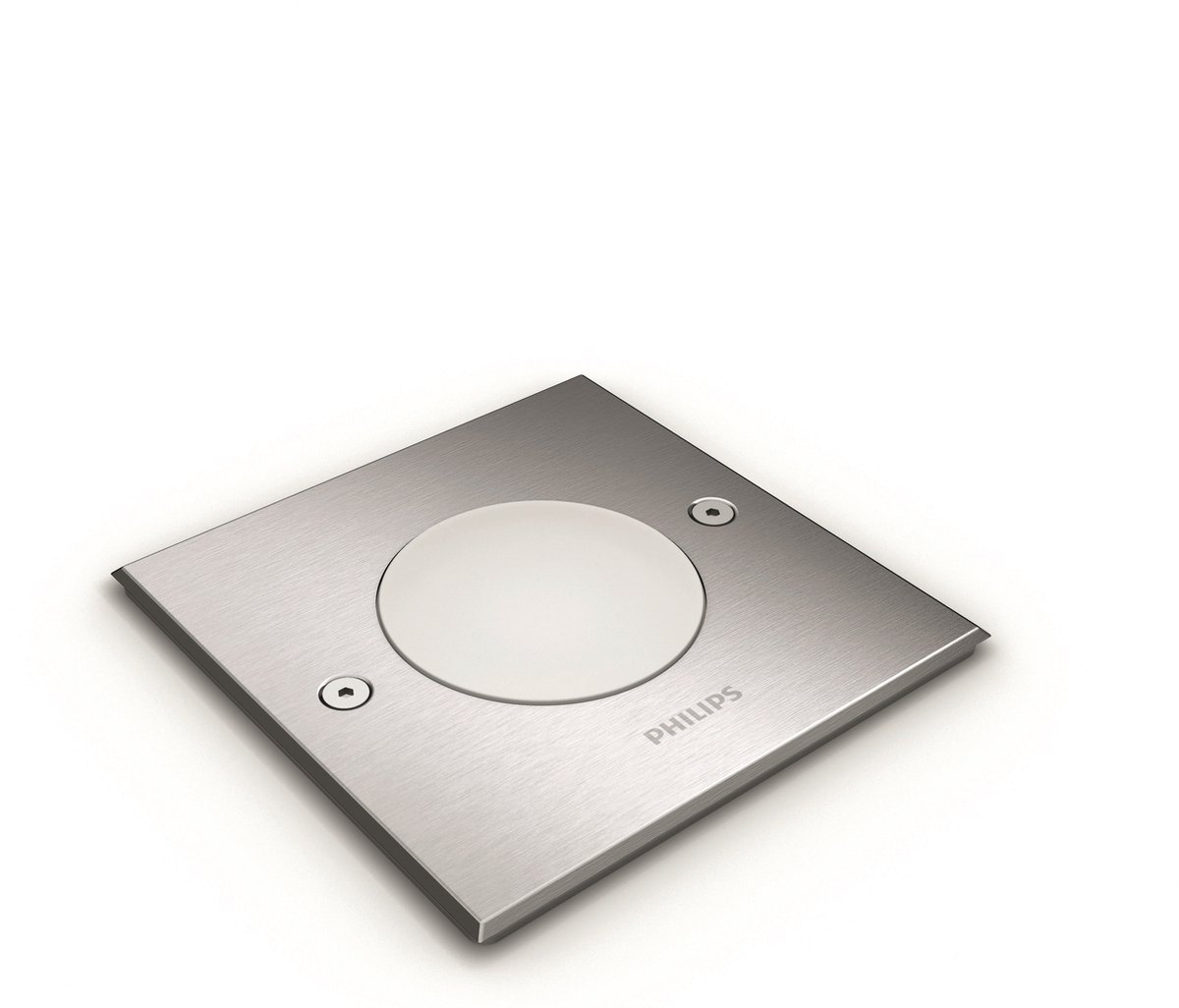 Philips Crust nedgravningsspot, LED 3W, 2700K, rustfrit stål