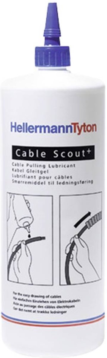 Kabelsmörjmedel 1000 ml flaska 897-90031 HellermannTyton 1000 ml