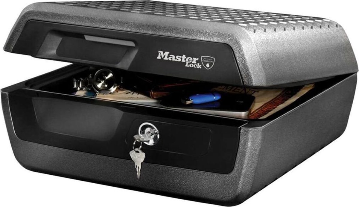 Master Lock LCFW30100 LCFW30100 Eldskyddslåda brandsäker, 2-nyckelsystem, vattenavvisande, brandskyddad Nyckel