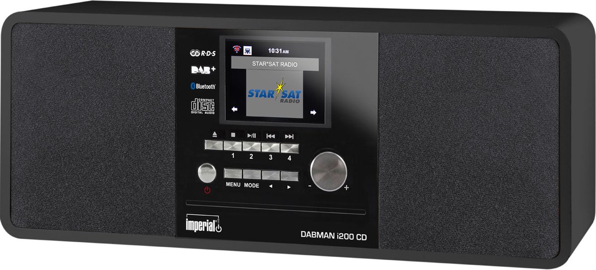 Imperial DABMAN i200CD Internet-bordsradio DAB+, FM, Internet Bluetooth, DLNA, WiFi, AUX, Internetradio DLNA-kompatibel Svart