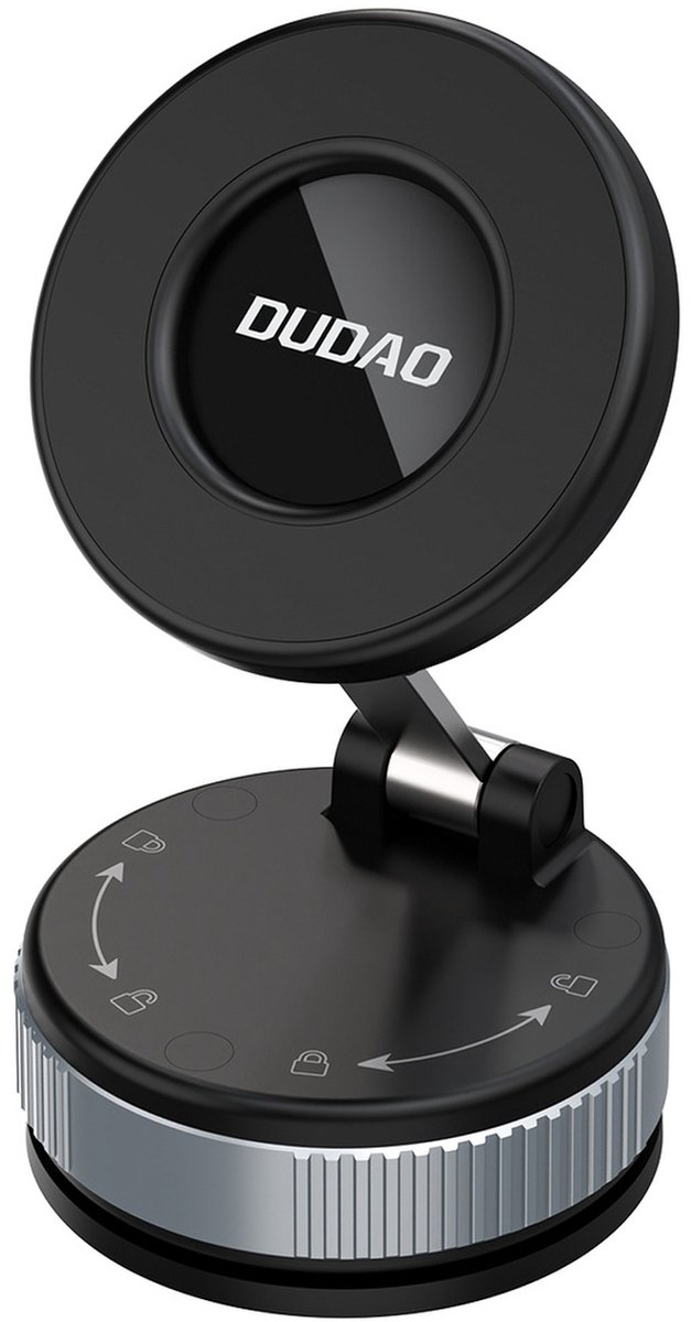 Dudao F24PRO MagSafe Compatible Car Mount with Suction Cup for Windshield or Dashboard - Black