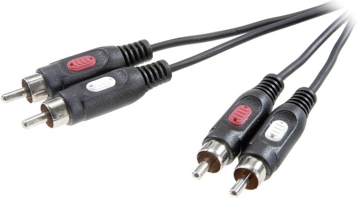 SpeaKa Professional SP-7869760 RCA Audio Anslutningskabel [2x RCA-hane - 2x RCA-hane] 0.50 m Svart