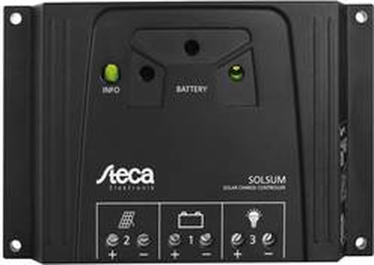 Steca Solsum 1010 Solenergi laddningsstyrenhet PWM 12 V, 24 V 10 A