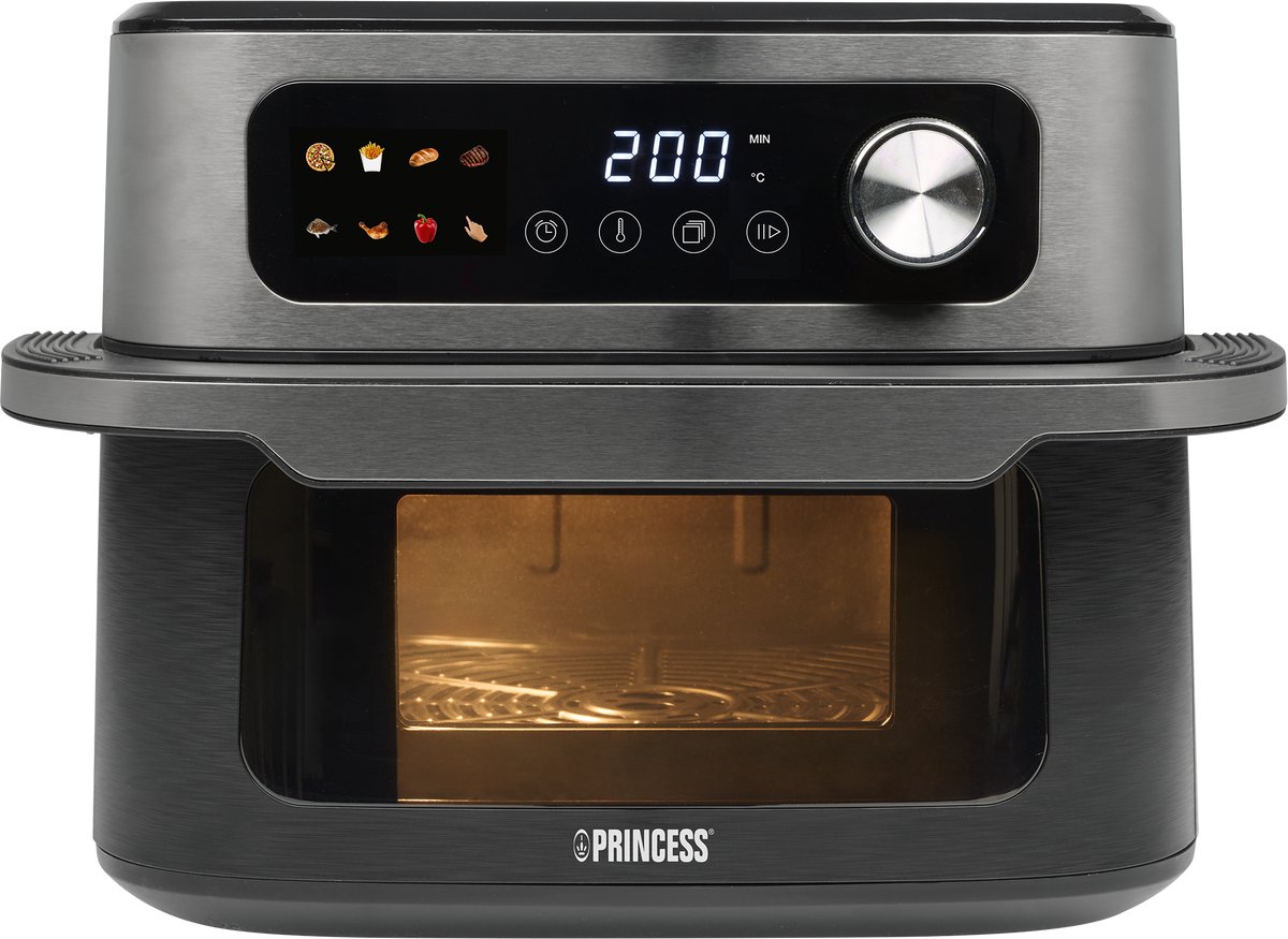 Princess 01.182480.01.001 Varmluftsfritös 10 l 1700 W BPA-fri, Non-stick-beläggning, digital timer Svart