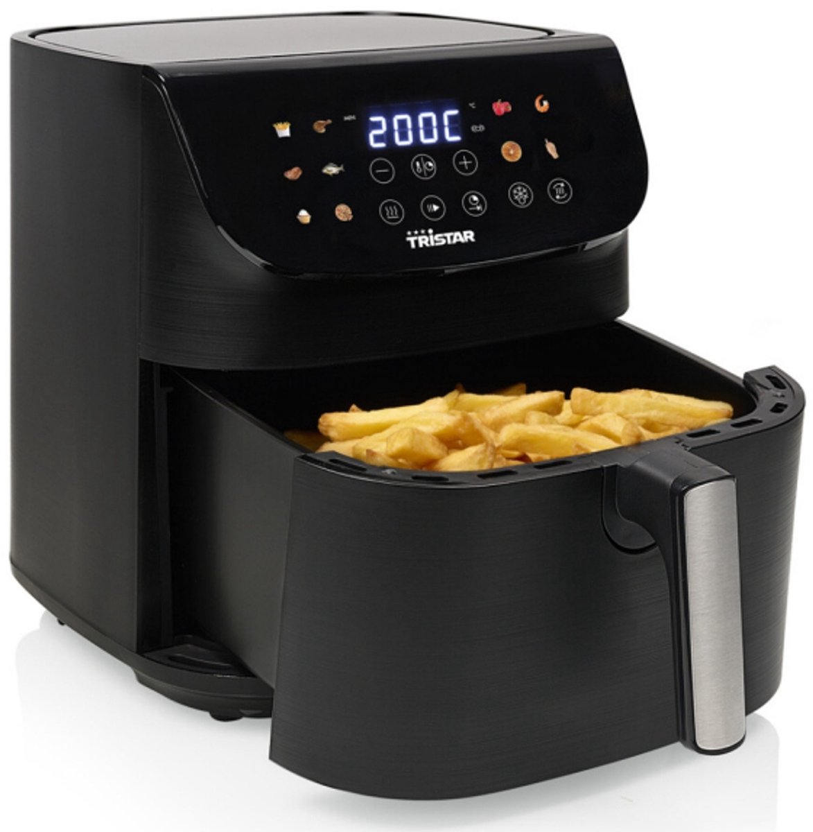 Tristar FR-9073 Varmluftsfritös 9 l 1800 W Non-stick-beläggning, digital timer Svart
