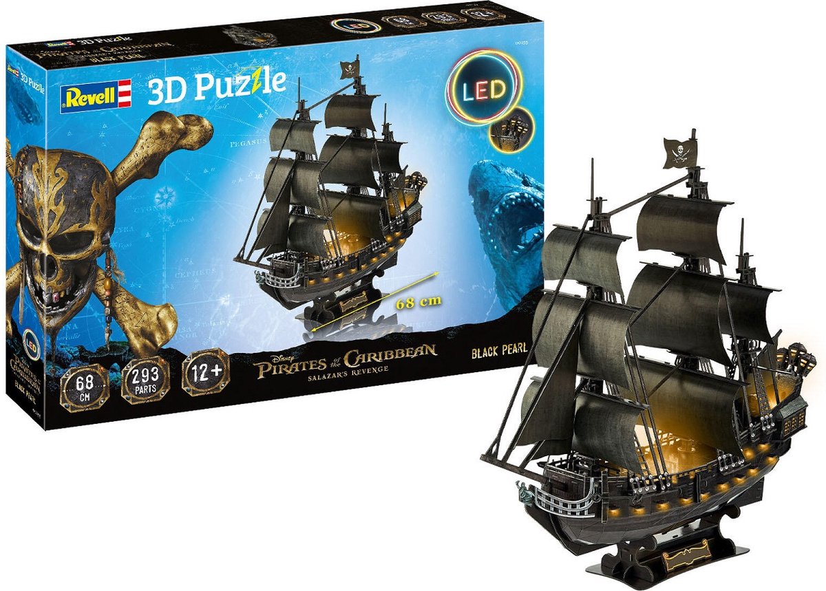 Revell 00155 Black Pearl LED Edition Pusseldelar: 293