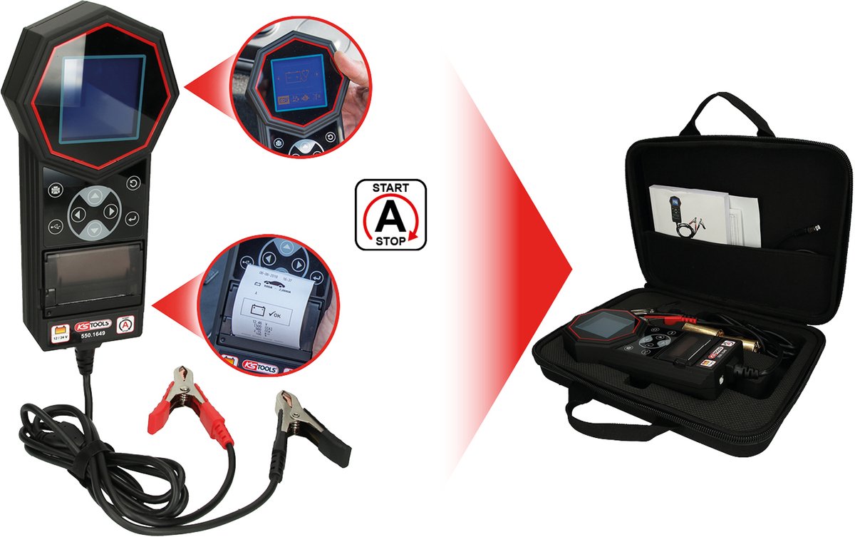 KS Tools Bil-batteritestare 12 V