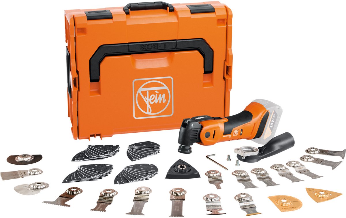 Fein Multimaster AMM 700 Max Top AS 71293663000 Multiverktyg batteridriven exkl. batteri/laddare, Utan laddare, inkl. Tillbehör, inkl. väska 62 delar 18 V 4 Ah