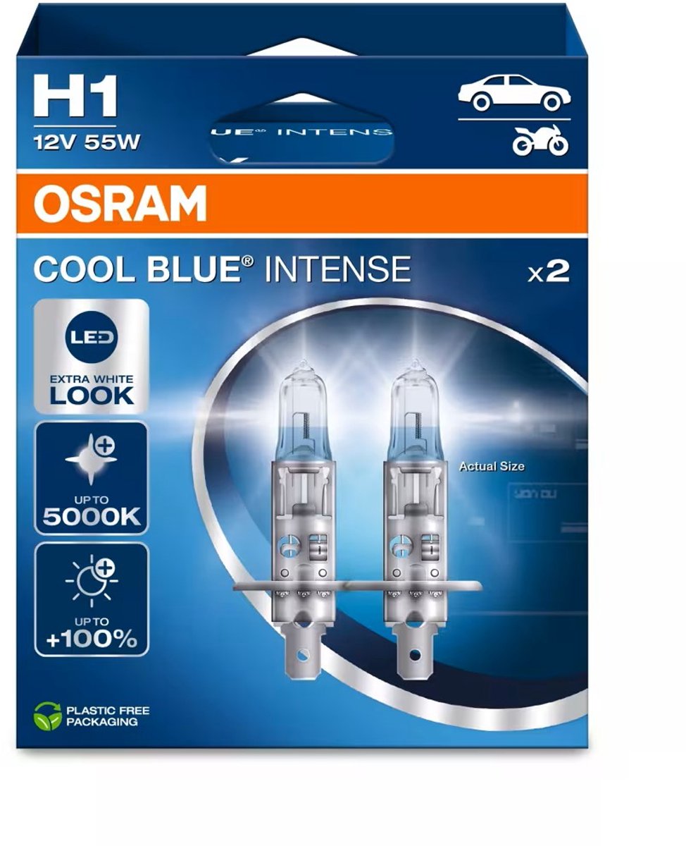 Osram Automotive 4062172388061 Halogenlampa Cool Blue Intense H1 55 W 12 V