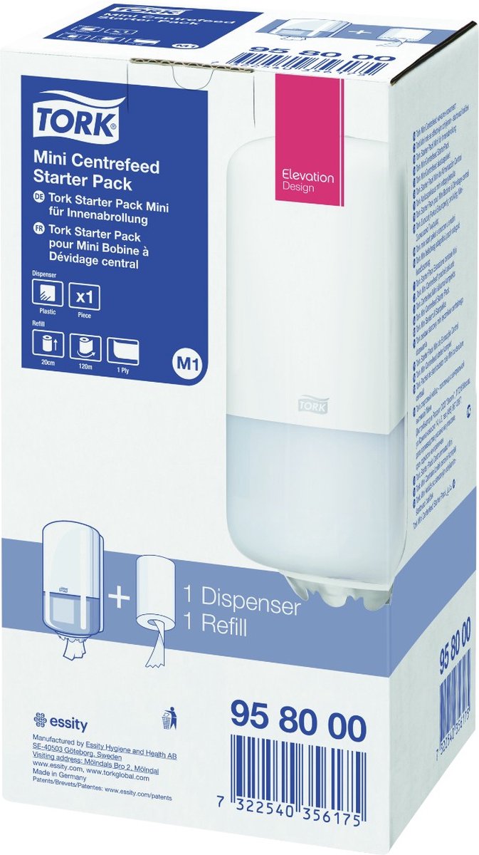 TORK 958000 Elevation Pappershandduksdispenser Plast Vit 1 st