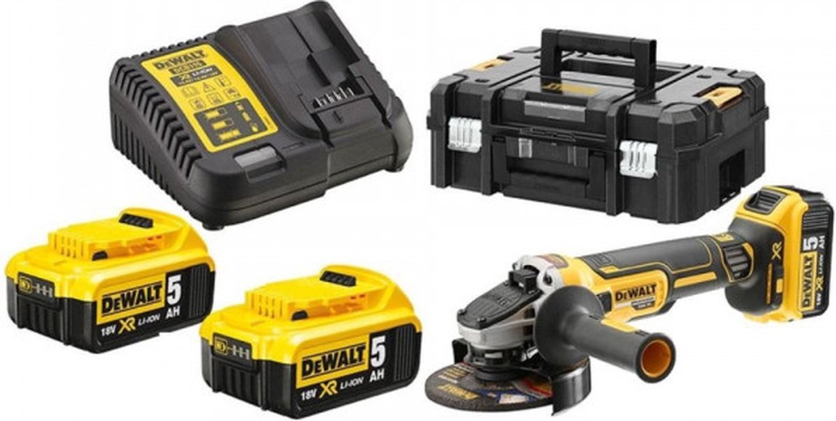 DEWALT DCG405P3 DCG405P3-QW Vinkelslip batteridriven 125 mm 18 V 5 Ah
